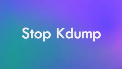 停用 kdump